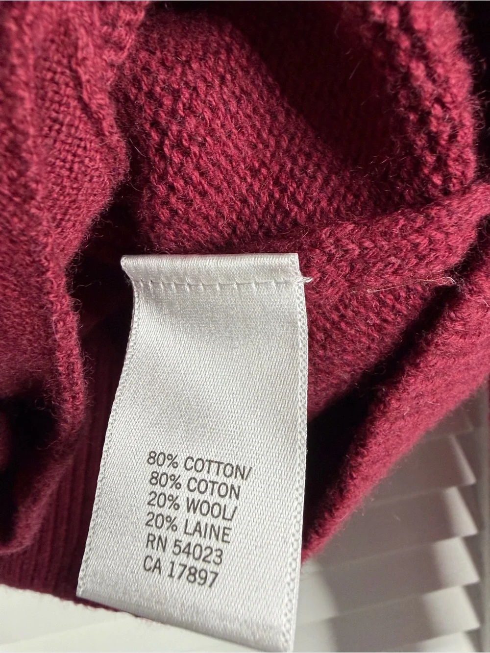 Banana Republic Men’s Berry Wool Blend Zip/Button Cardigan Sweater Preppy office